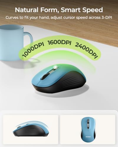 seenda COE200 Wireless Bluetooth Keyboard and Mouse Combo with Wrist Rest