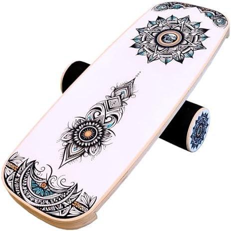 Kiin Balance Board Trainer, adjustable stoppers – Indo Board, Balancing Board for Surfing, Core Training, Wobble Board for Skateboarding, Surfing, Skating, Yoga and Fitness.