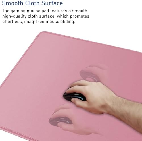 Large Mouse Pad with Stitched Edges, Durable Non-Slip Natural Rubber Base