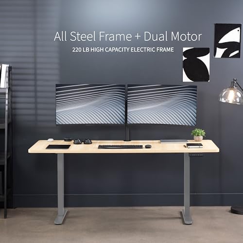 VIVO Light Wood 71 x 30 in Standing Desk, DESK-KIT-E2G7C