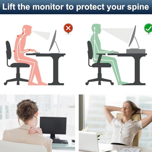 Spacrea Desk Organizers and Accessories, Printer Stand with Storage, Purple