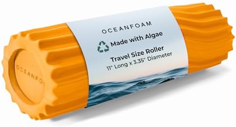 Oceanfoam Ripple Roller - Small Foam Roller for Physical Therapy (Gold)