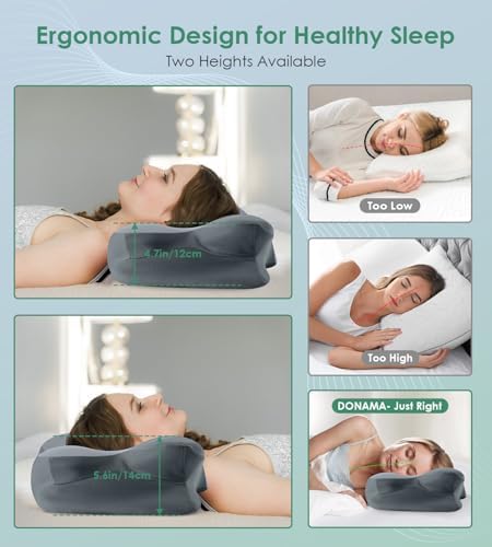 DONAMA Cervical Pillow Ergonomic Memory Foam Pillow for Neck Support