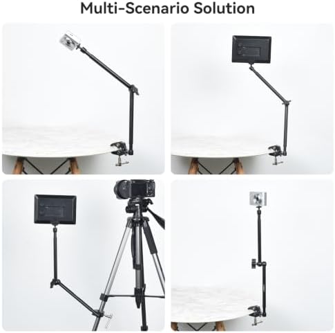 UTEBIT 20" Magic Arm Clamp, Overhead Action Camera Mount Holder Stand