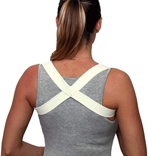 Posture Corrector Wear 15 Minutes A Day Follow 4 Easy Stretches For Improved Lasting Results (Beige Large)
