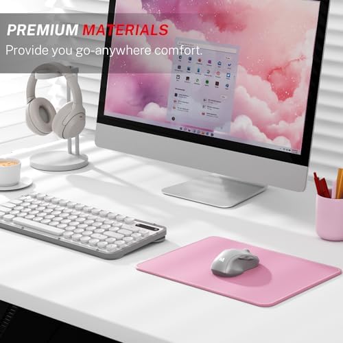 MROCO Essential Office & Gaming Mouse Pad, 8.5 x 11 Inch, Pale Pink