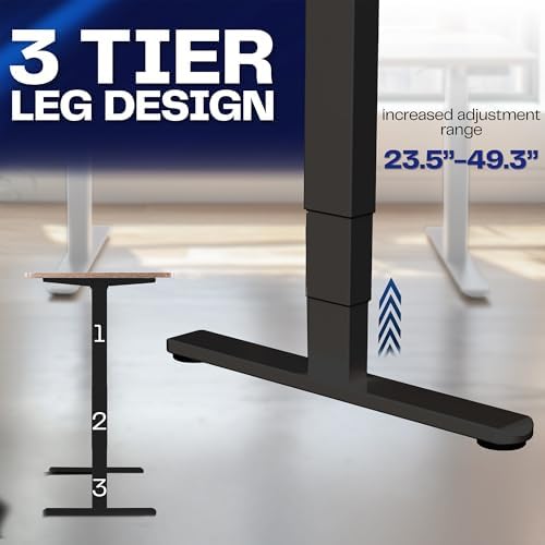 VIVO Black Dual Motor Electric Standing Desk Frame, DESK-V103E
