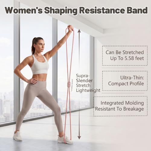 3 Pcs Figure 8 Resistance Bands for Women, Silicone Resistance Bands Figure 8 with 15-35 Lbs Tension for Arm & Shoulder Workouts (Pink, Blue, Gray, 4.4 x 19.5 in)