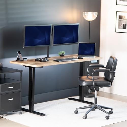 VIVO Reclaimed Wood 60 x 24 in Standing Desk, DESK-KIT-2B6P