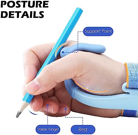 Pencil Grip for Kids Handwriting - Adjustable Anti-Hook Wrist Correctors for Children Students Pen Holding Trainer Toddler Finger Grips for Pencils Writing Posture Training Gripper Aid Tool