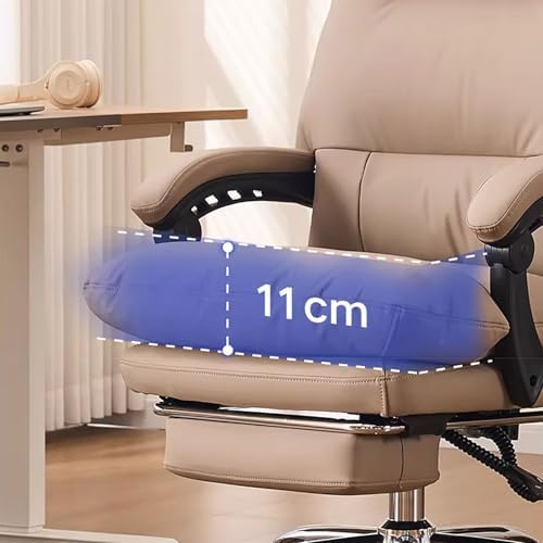 Big & Tall High Back Leather Gaming Chair Sturdy Metal Base Retractable Foo