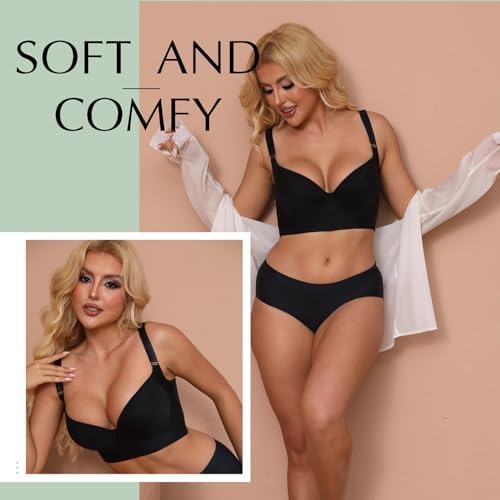 Super Push Up Bra Smoothing Back Fat Bra with Support T Shirt Bra