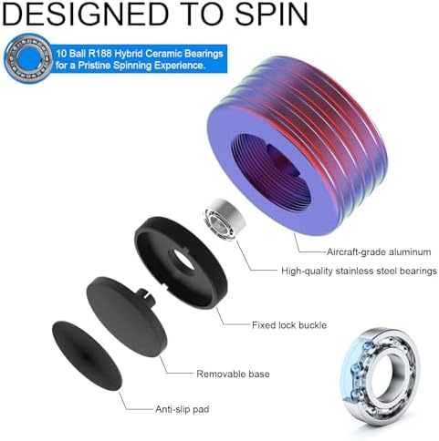 Kinetic Spinning Desk Toys, Fidgets for Anxiety and Stress for Adult Teen Cool-Stuff, Party Gifts for Christmas & Halloween (Cylindrical)
