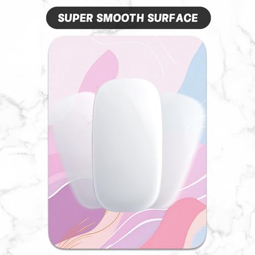 Small Mouse Pad, Mini Mouse Pad 6 x 8 Inch, Thick Rubber Waterproof Mouse Mat, Cute Mousepad for Women Men Wireless Mouse Laptops Home Office, Wave Pattern