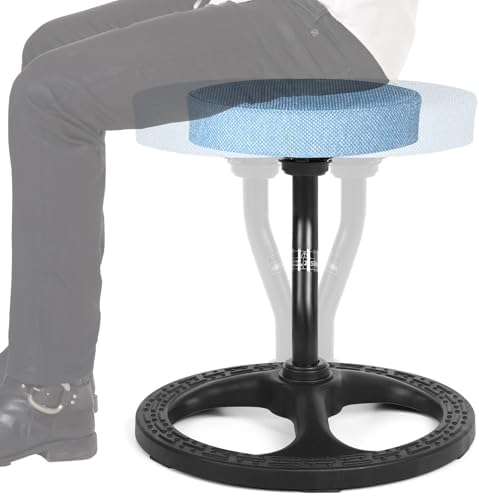 ADHD Chair for Kids, Yoga Chairs for Adults, Wobble Stool Active Flexible Seating Desk Chair with Non-Slip Base and Washable Seat Cover for Stability, Balance, Yoga, Office, School, Classroom