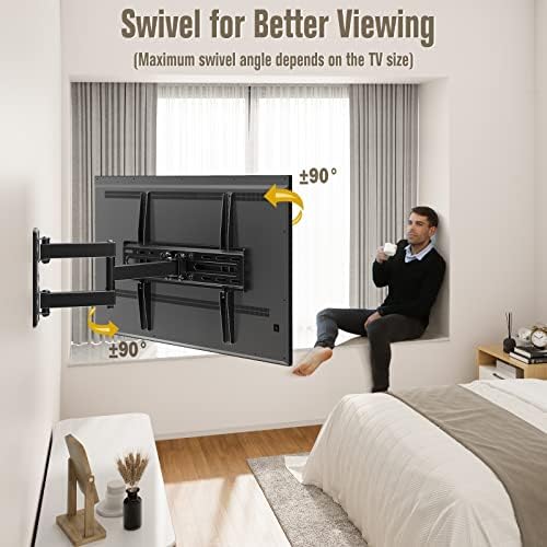 Mounting Dream TV Wall Mount Swivel and Tilt for 26-55 Inch TV up to 60 lbs