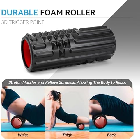 5 in 1 Foam Roller Set, High Density Patented Exercise Roller