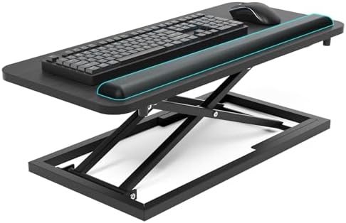 Adjustable Keyboard Riser for Desk with Wrist Rest Keyboard and Mouse Stand