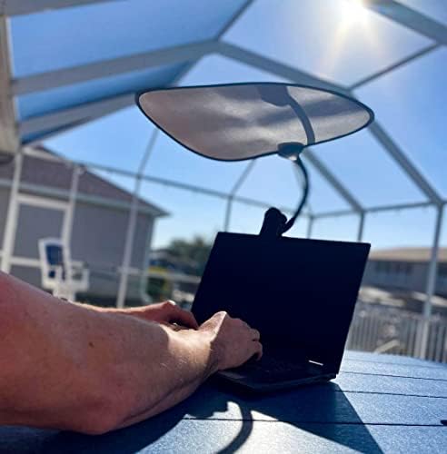 TopShade Laptop Sun Shade – Portable Adjustable Screen Shade for Laptops, Tablets & Outdoor Work, Collapsible Anti-Glare Sun Shield
