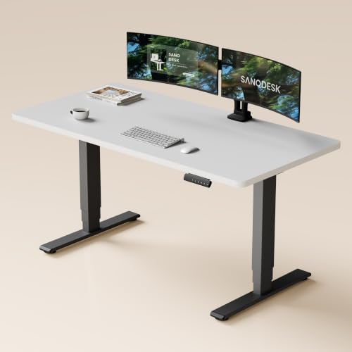 SANODESK Dual Motor Standing Desk 220lbs Height Adjustable Desk