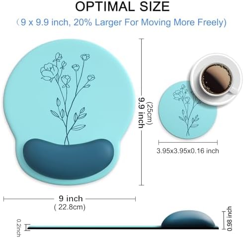 Ergonomic Mouse Pad with Wrist Rest Support,Gel Mouse Pads for Desk
