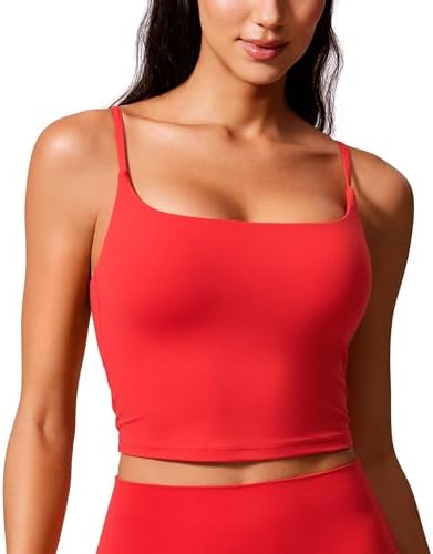 CRZ YOGA Butterlift Scoop Neck Crop Tank Top