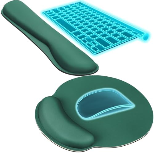 KTRIO Keyboard Wrist Rest & Mouse Pad with Wrist Rest, Forest Green