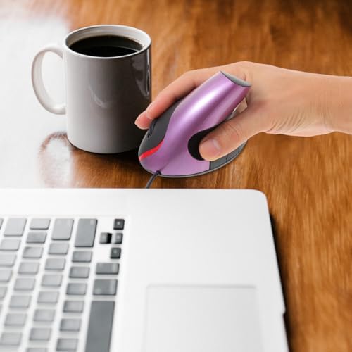 Ergonomic Wired Vertical USB with Wrist -Button Compact Design for Office Laptop Computer Use to Wrist Fatigue