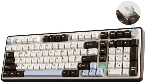 YUNZII B98 PRO 96% Wireless Mechanical Keyboard(Coffee Brown, Candy Switch)