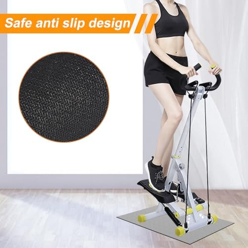 Mini Stair Stepper Mats, Double Non-Slip Workout Mat for Ellipse Leg Exerciser, Ellipse Machine Mat, Exercise Mat for Under Desk Ellipticals, Suitable for Electric Seated Foot Pedal Exerciser
