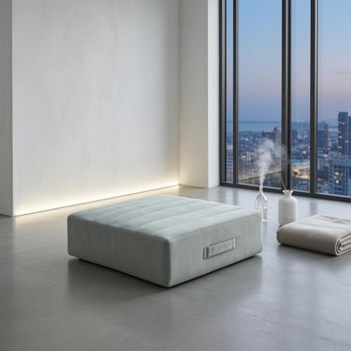 Thick Meditation Cushion Floor Pillow Seat Pad Tatami Mat with Texture and Deep Padding for Everyday Floor Use Suitable for Meditation Stretching Office Chair Home Relaxation 55x55x12cm