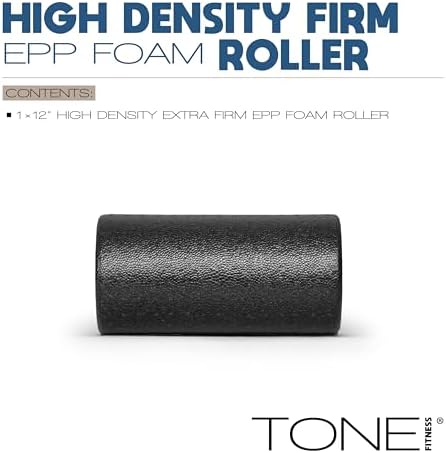 TONE Fitness Firm High-Density Foam Roller for Exercise, Massage & Recovery