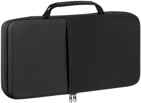 Geekria Hard Shell Travel Carrying Keyboard Case, Compatible with Logitech Wave Keys MK670 Combo/Wave Keys Wireless Ergonomic Keyboard (Dark Grey)