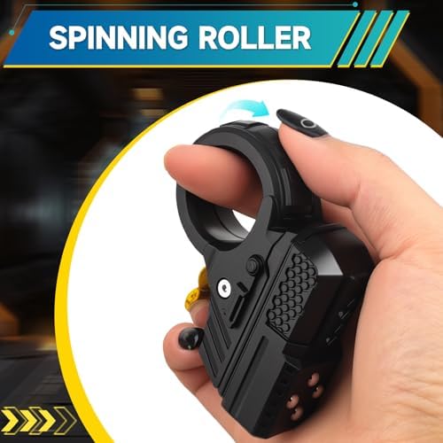 3D Fidget Spinner Slider Toys, EDC Fidgets Cliker Toy, Fidget Ring Pad for Adults, Plastic Finger Hand Roller Spinner Stress Relief Focus Sensory Toys for Kids Christmas Birthday Gift Prize