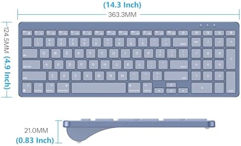 OMOTON USB-A & Type-C Dual Interface Wired Keyboard for Mac,Numeric Keypad