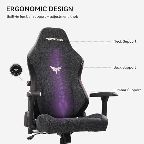 Gaming Chair - High Back Ergonomic Computer Chair with Lumbar Support, Video Game Chair-4D Adjustable Armrests,170° Reclining & 320lb Capacity,Game Chair for Home