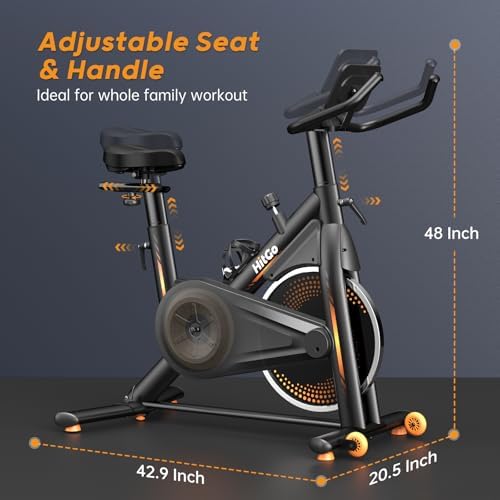 HitGo Office Exercise Bike Desk Chair,330 lbs Heavy Duty Under Desk Bike with 9-Level Height Adjustable Seat 24.4"-33.8",8-Level Resistance & Rolling Wheels,Quiet Fitness Chair for Home Office
