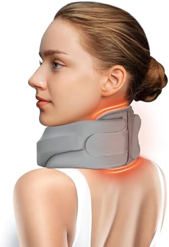 Heated Neck Brace Cervical Collar, Neck Support Brace with Heating Pad