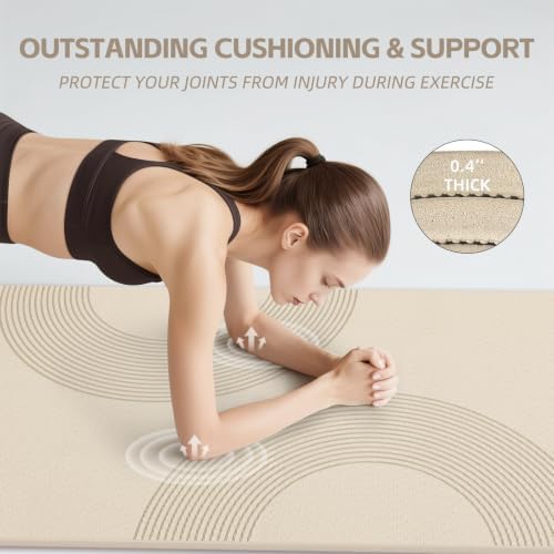 PAIDU Extra Large Yoga Mat, 72"x36" 10MM Thick POE Non Slip Exercise Mat