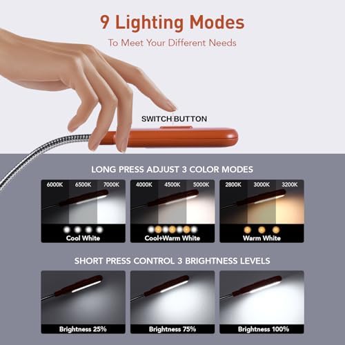 VAVOFO Rechargeable Reading Light, Clip on Book Light for Reading in Bed