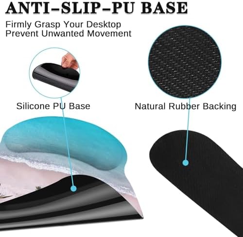 Britimes Ergonomic Mouse Pad Set with Wrist Rest, Ocean Blue