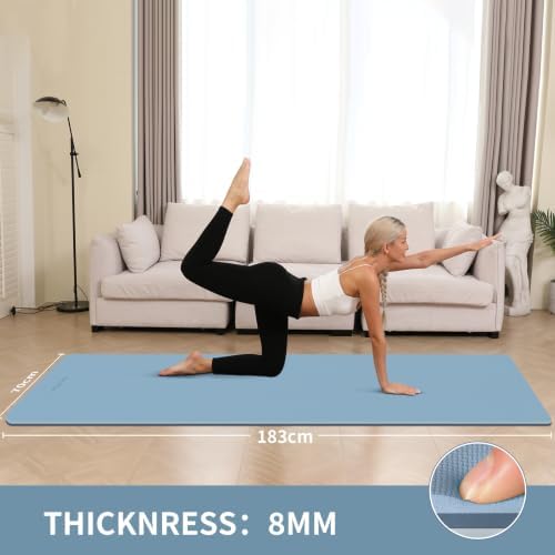 8mm Thick Yoga Mat Non Slip for Women Men