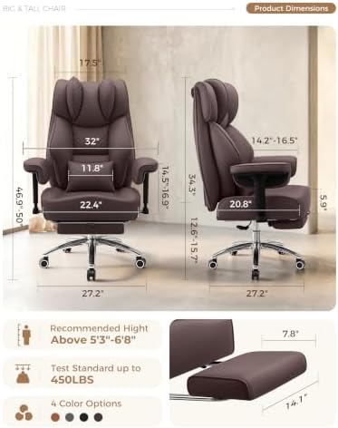 Big and Tall Office Chair, High Back Ergonomic Desk Chair