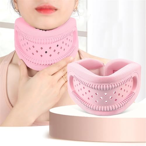 Neck Brace for Pain and Support, Soft Cervical Collar for Sleeping (Pink)