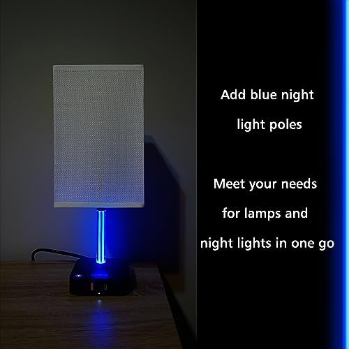 Touch Bedside Table Lamps for Bedroom Night Stands with Charging Station