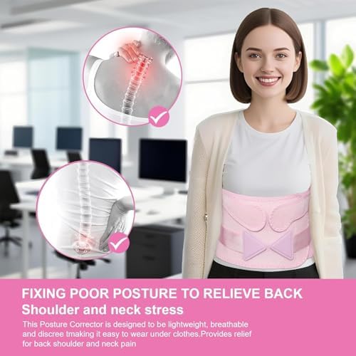 Back Brace Posture Corrector for Women and Men - (Black-XX-Small)