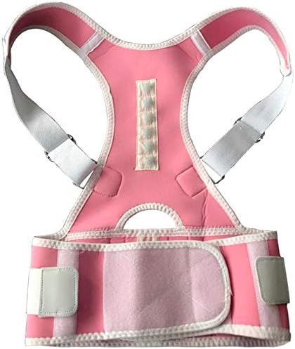Posture Corrector Shoulder Bandage Corset for The Back Orthopedic Posture Correction Lower Back Support Belt for Men Women,White-XL,Black-M (Pink,XX)