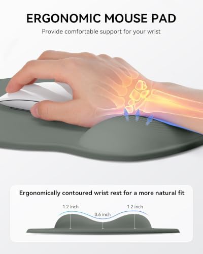 Mouse Pad with Wrist Rest for Desktop Large Ergonomic Mouse Mat Non-Slip