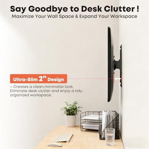PUTORSEN Height Adjustable Monitor Wall Mount for up to 35"Ultrawide Screen