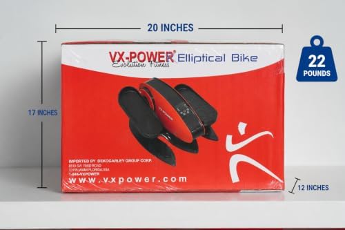 VX-Power Under Desk Elliptical Machine – Motorized Seated Leg Exerciser with 5-Speed Control, Silent Motor, Auto Shut-Off Safety Timer, Compact & Portable for Home, Office & Seniors